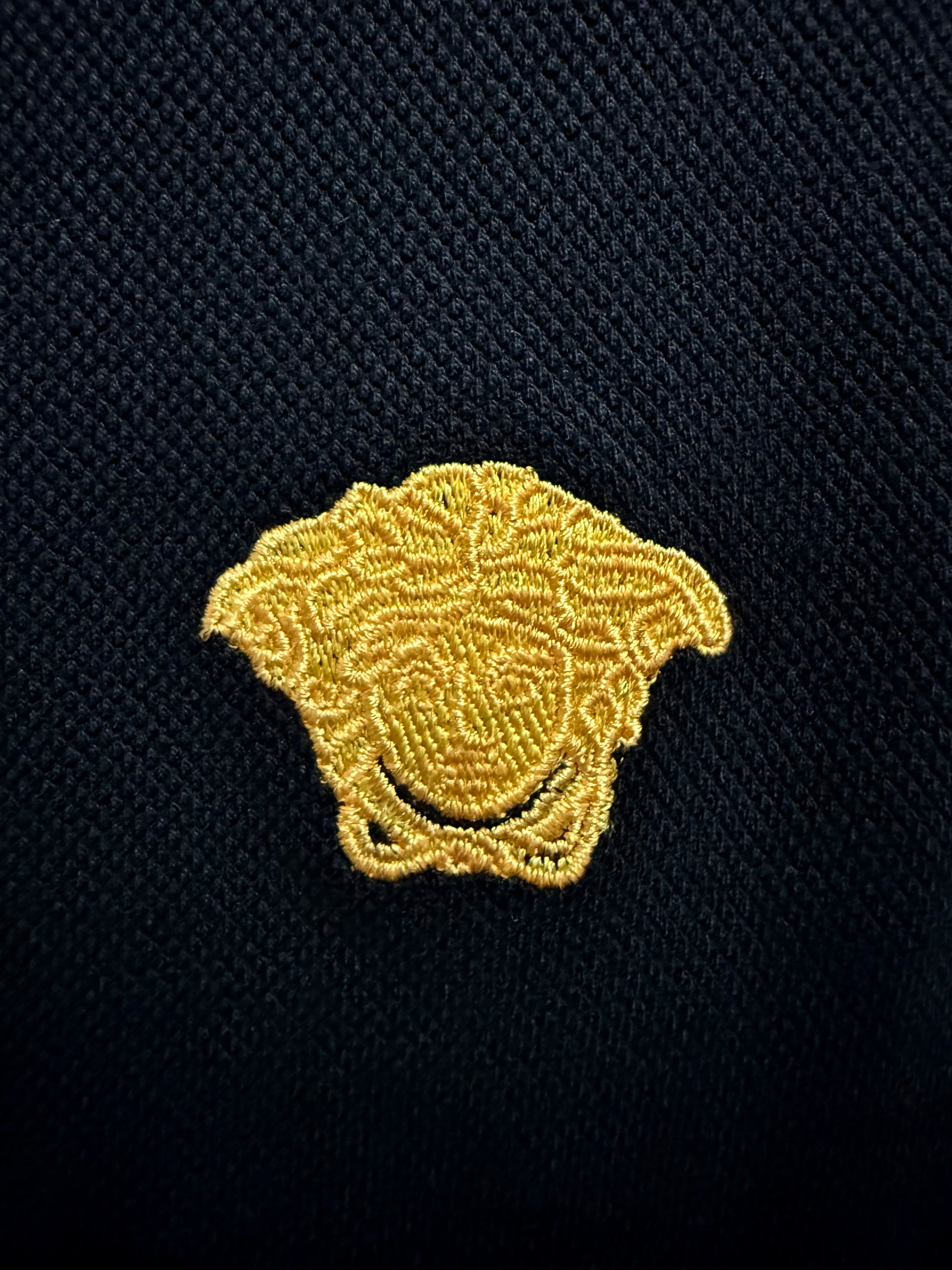 VERSACE Tipo Polo Algodon Negro