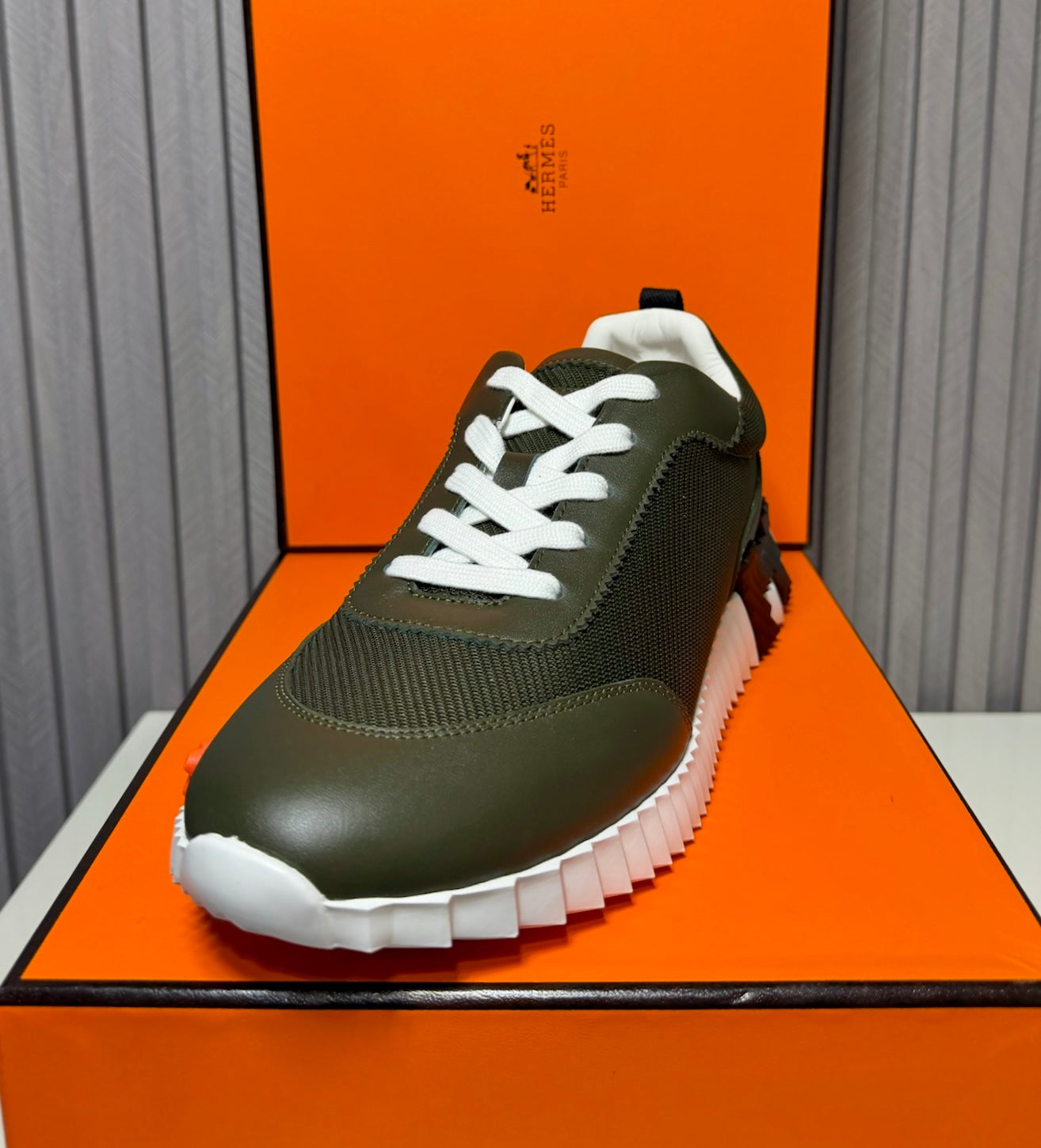Tenis Hermes Bouncing Olive