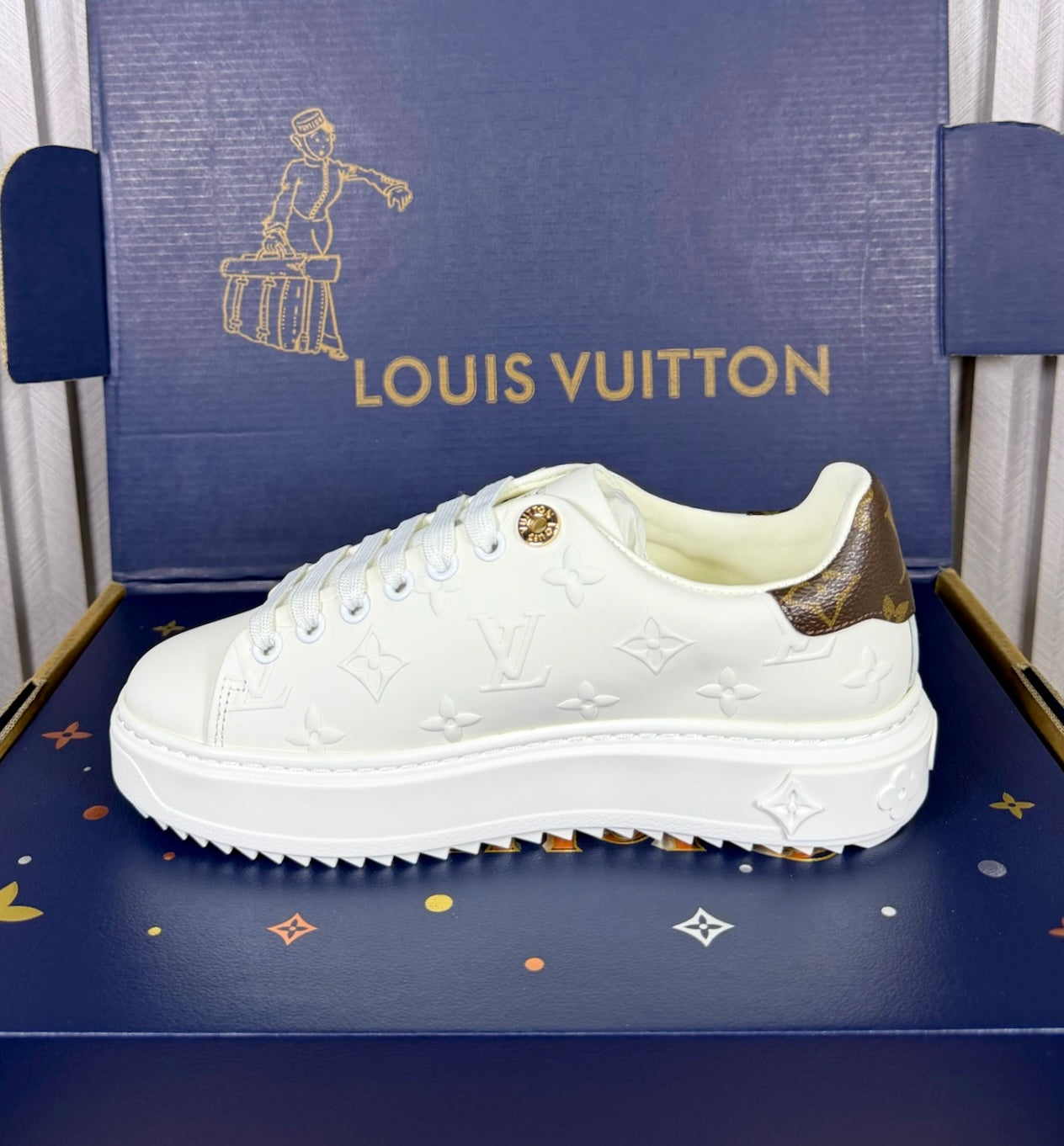 Tenis Dama Louis Vuitton LV Maxi Trainer White