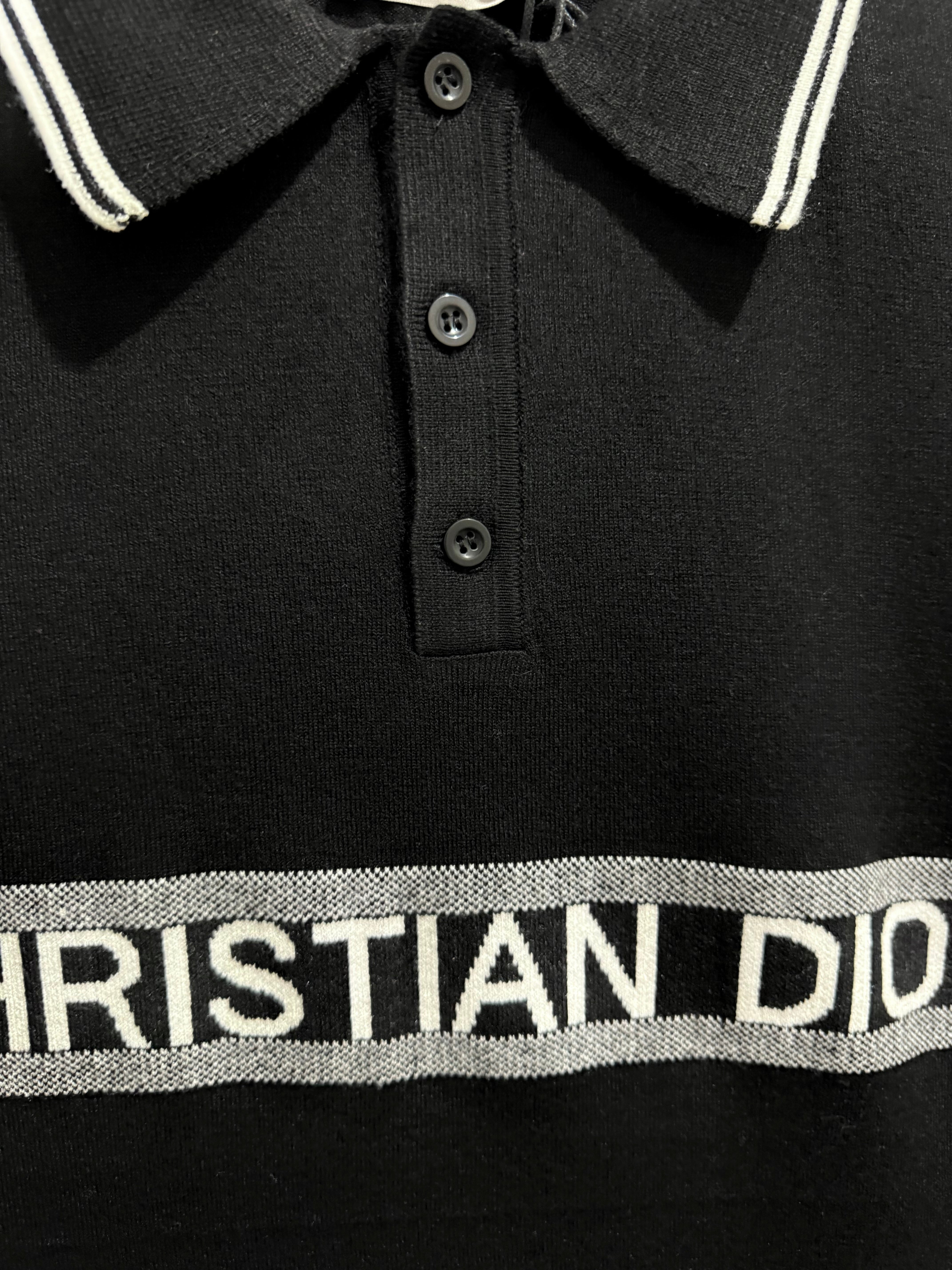 DIOR Tipo Polo Algodon Negro
