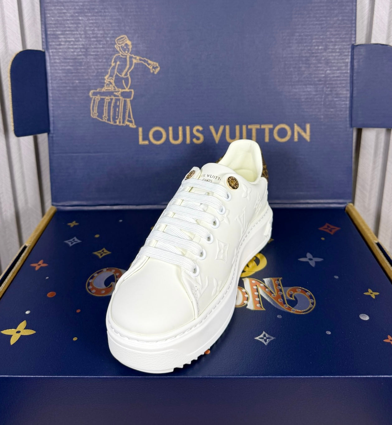 Tenis Dama Louis Vuitton LV Maxi Trainer White