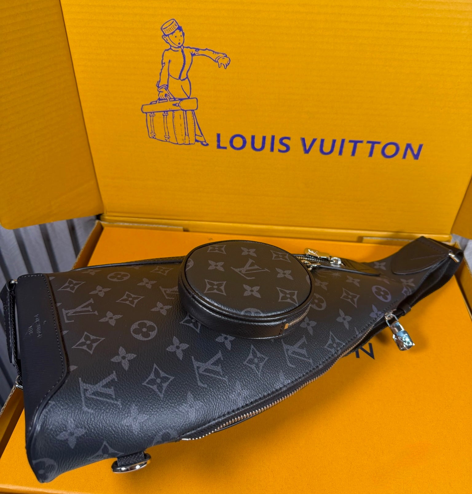 Louis Vuitton Black Bolsa Hombre
