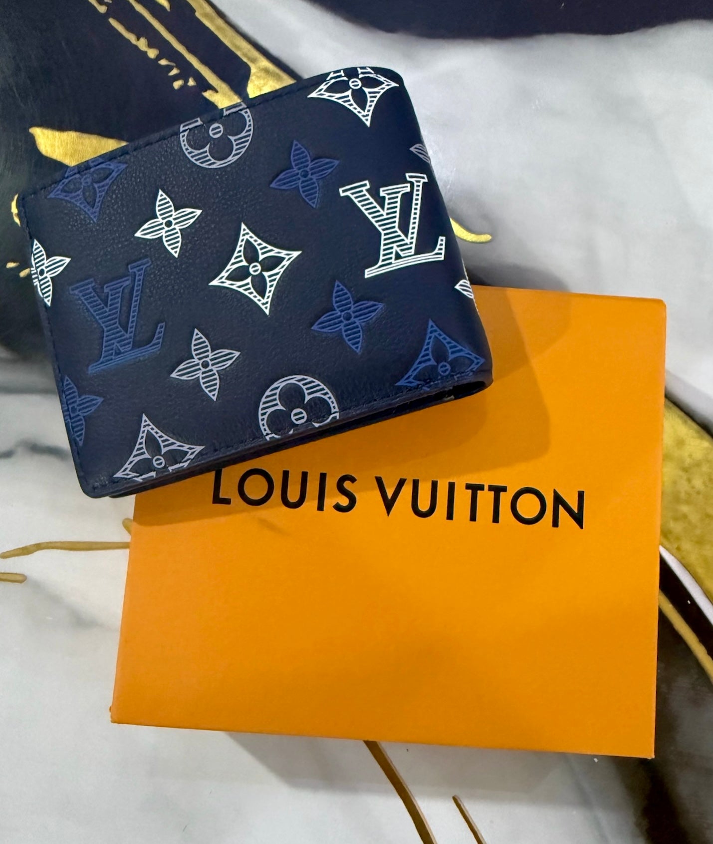 Cartera Louis Vuitton LV Azul Negro