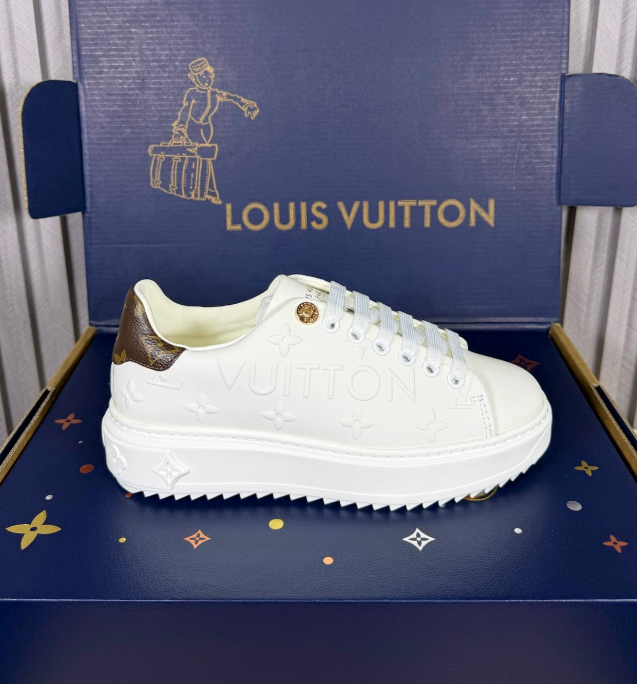 Tenis Dama Louis Vuitton LV Maxi Trainer White