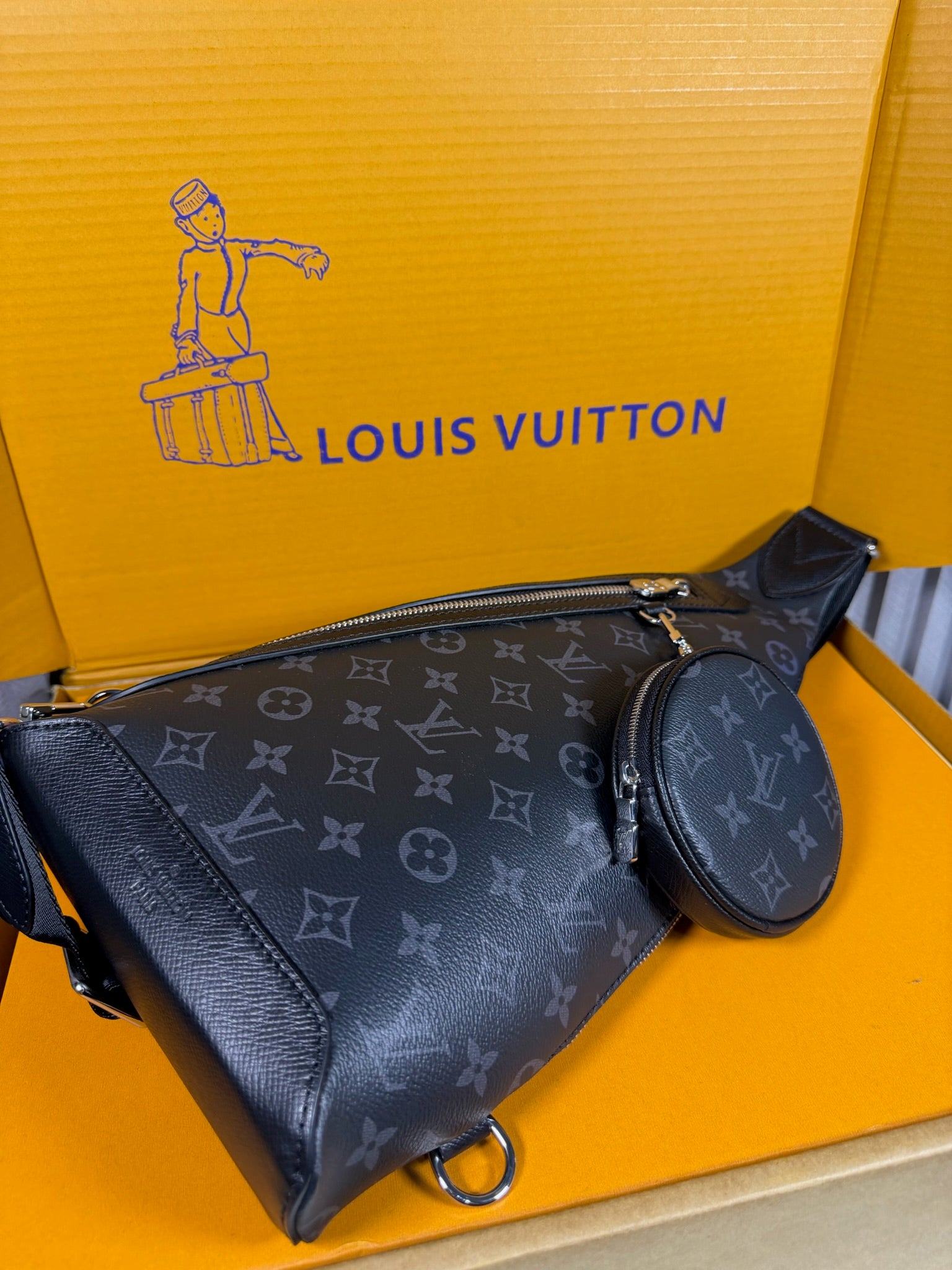 Louis Vuitton Black Bolsa Hombre