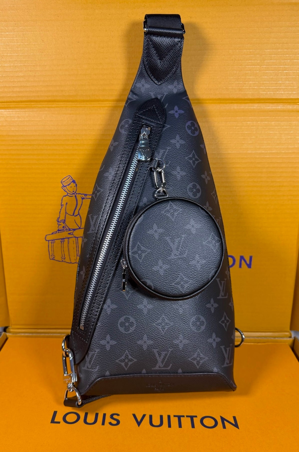 Louis Vuitton Black Bolsa Hombre