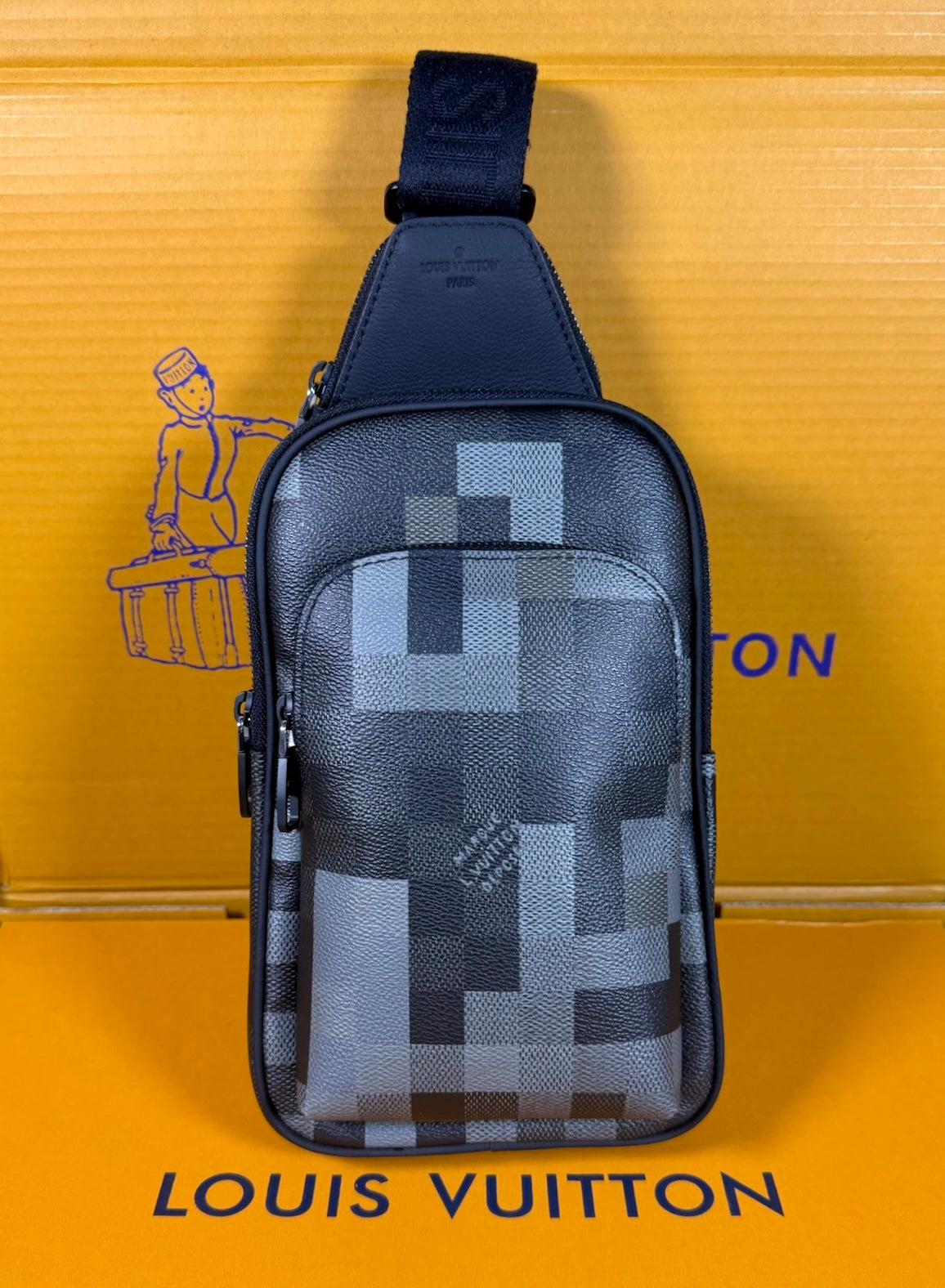 Louis Vuitton Camo Black Bolsa Hombre