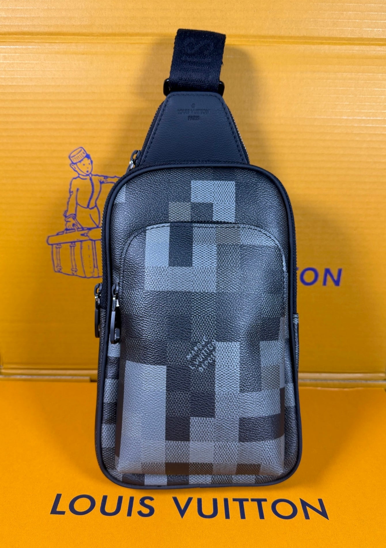 Louis Vuitton Camo Black Bolsa Hombre