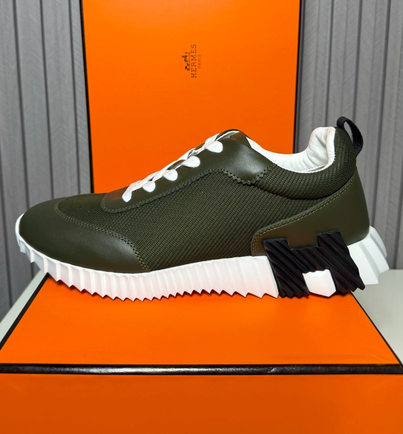 Tenis Hermes Bouncing Olive