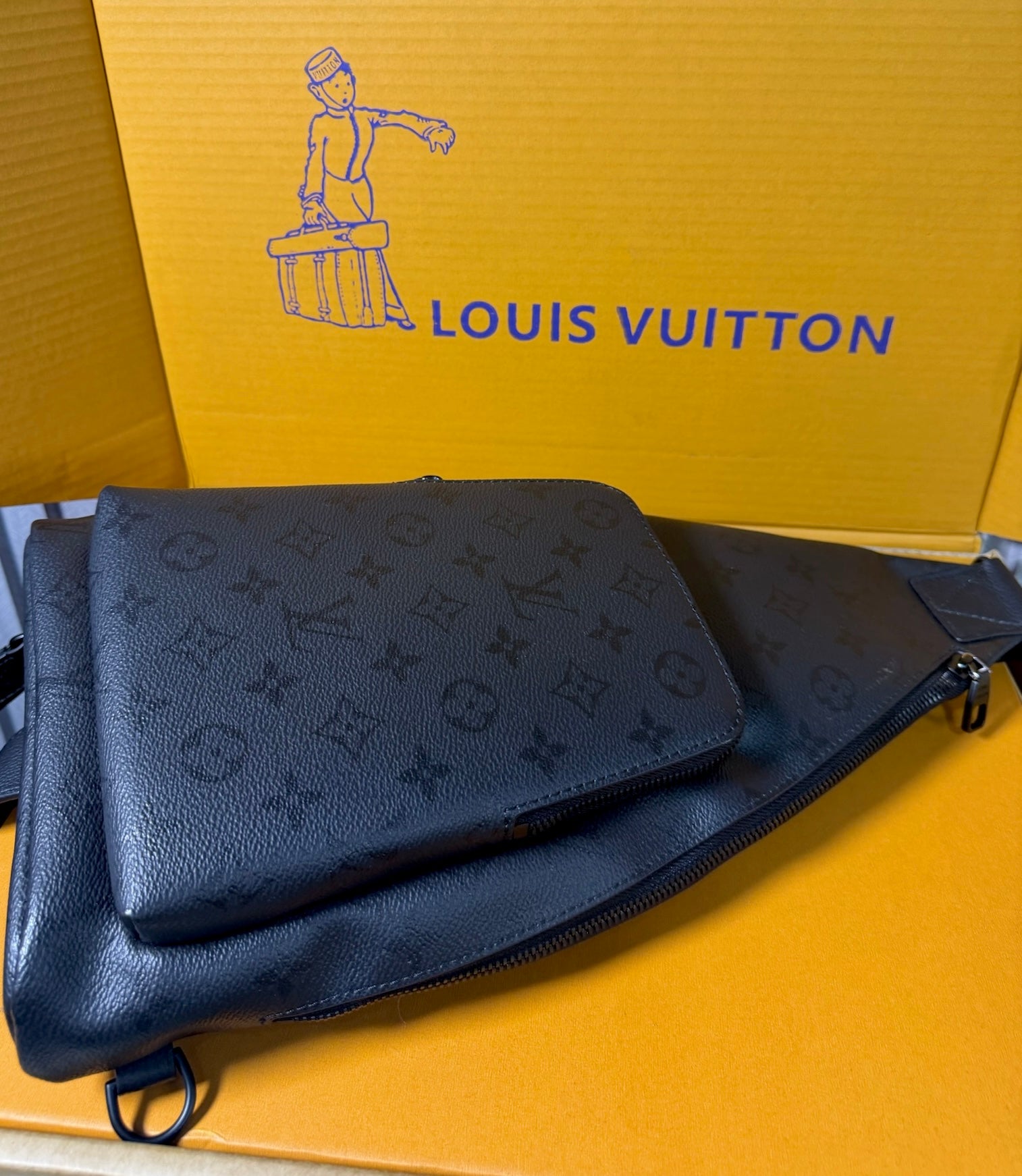 Louis Vuitton Black Bolsa Hombre