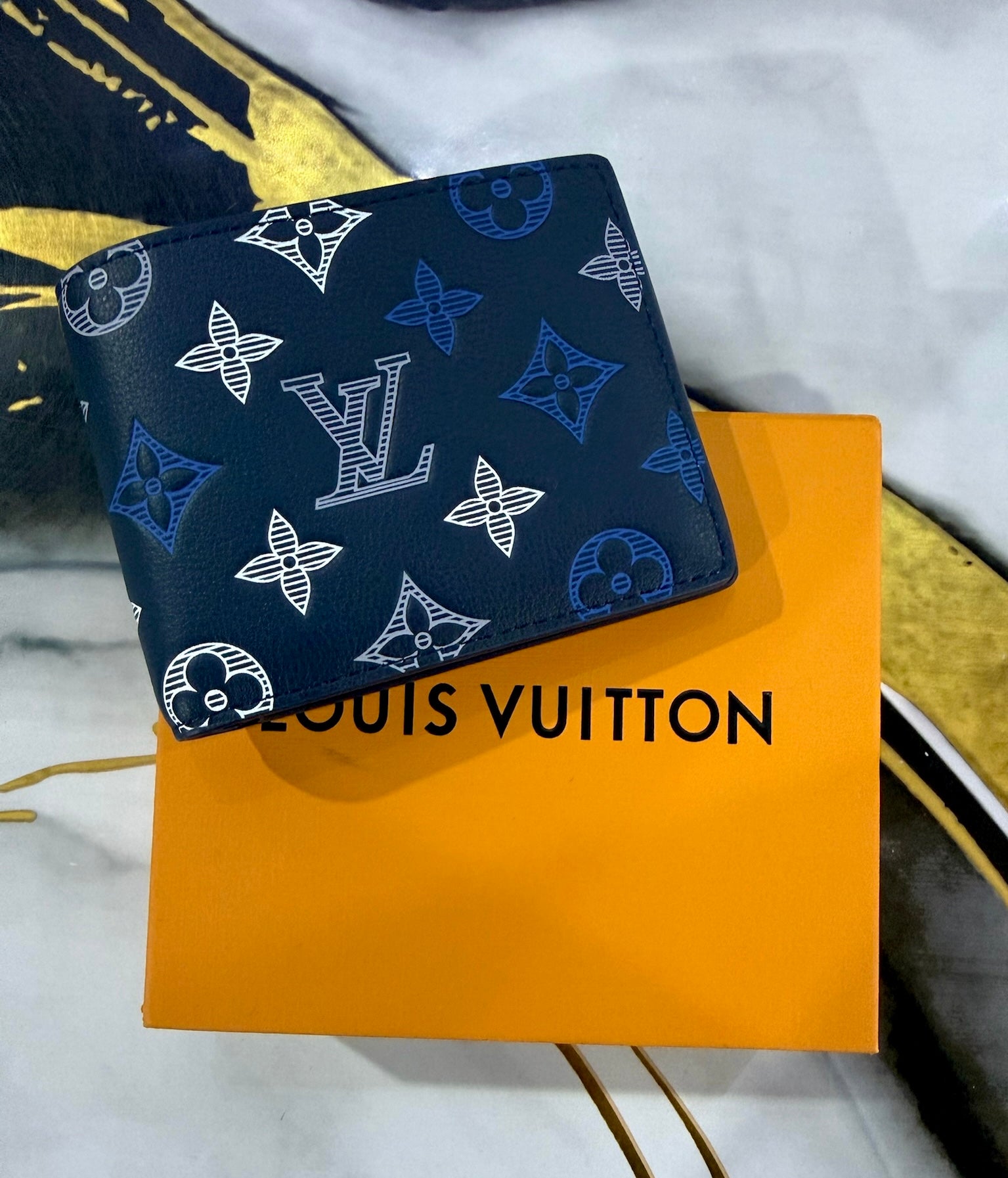 Cartera Louis Vuitton LV Azul Negro