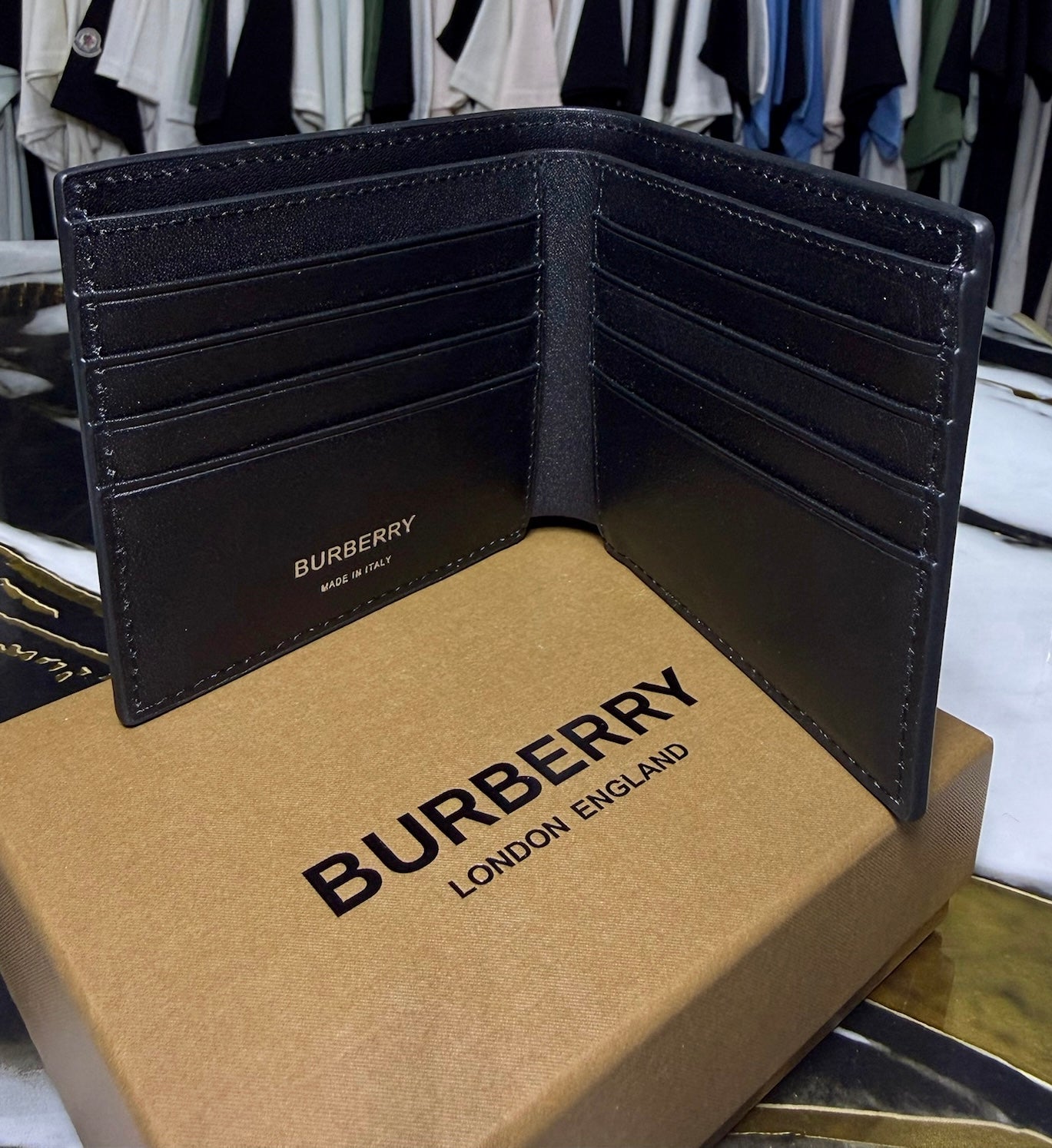 Cartera Burberry Negro Azul
