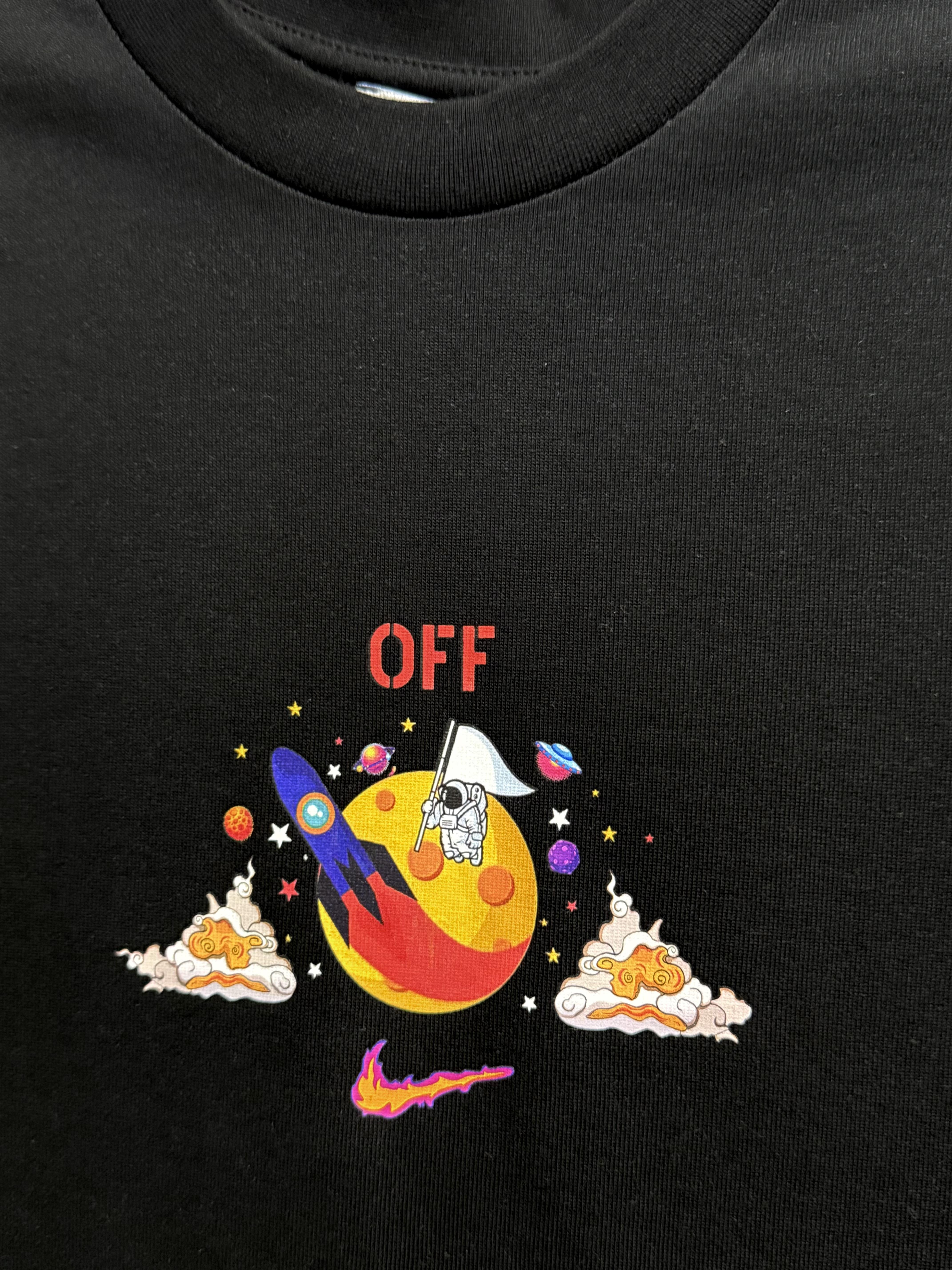 Playera Calidad Alta Off White Cuello Redondo