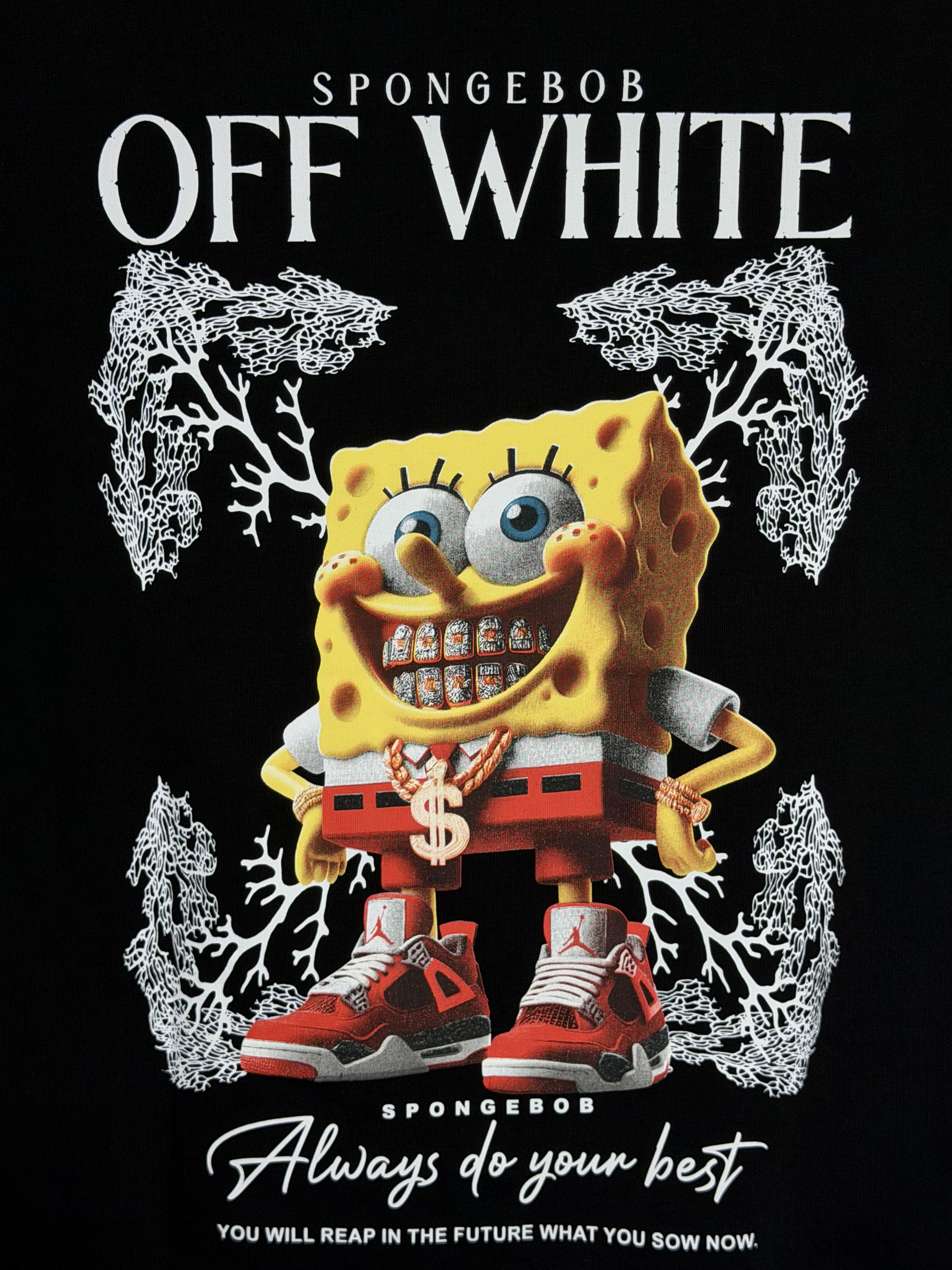 Playera 100% Algodón Off White Cuello Redondo