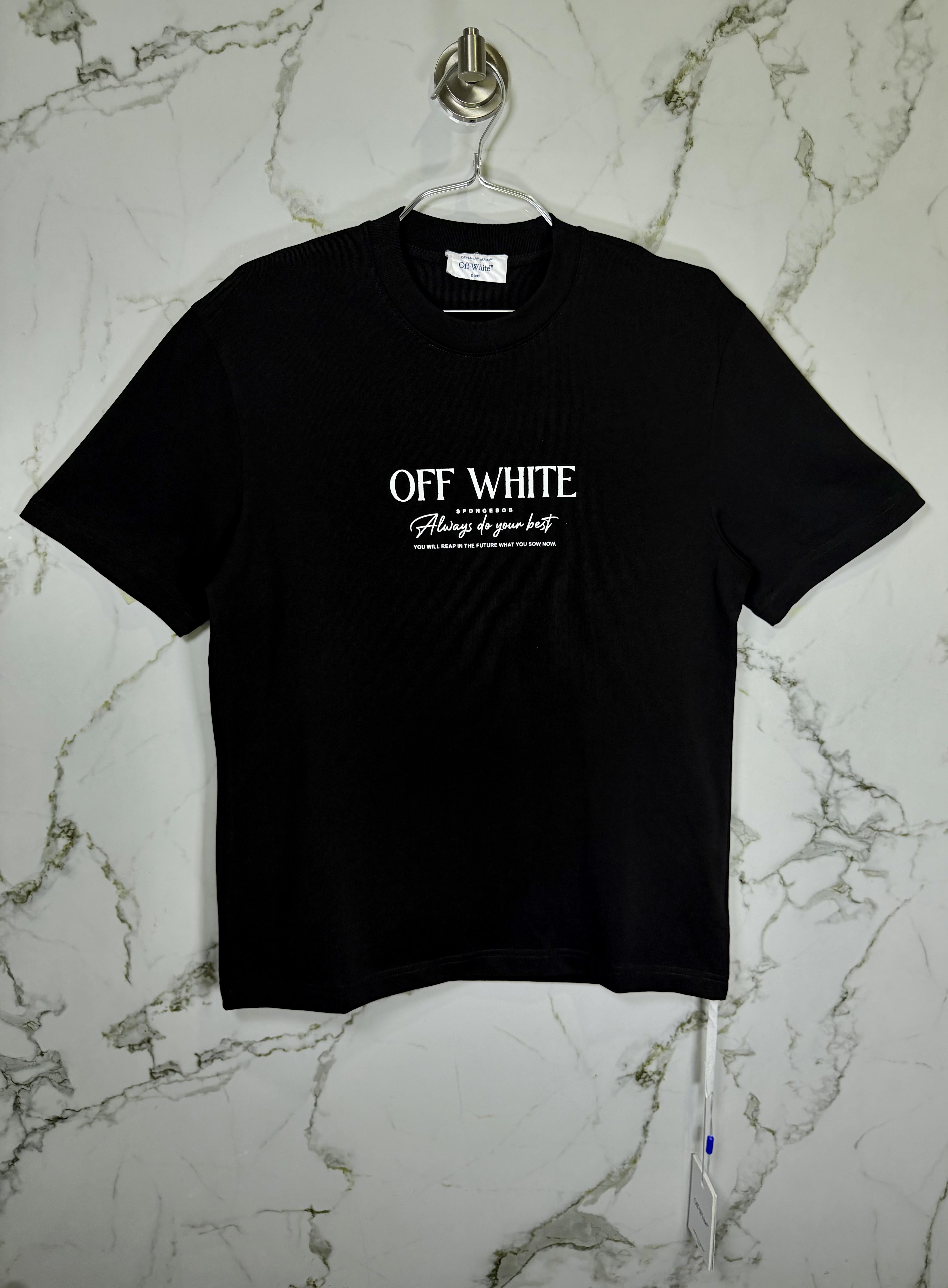 Playera 100% Algodón Off White Cuello Redondo