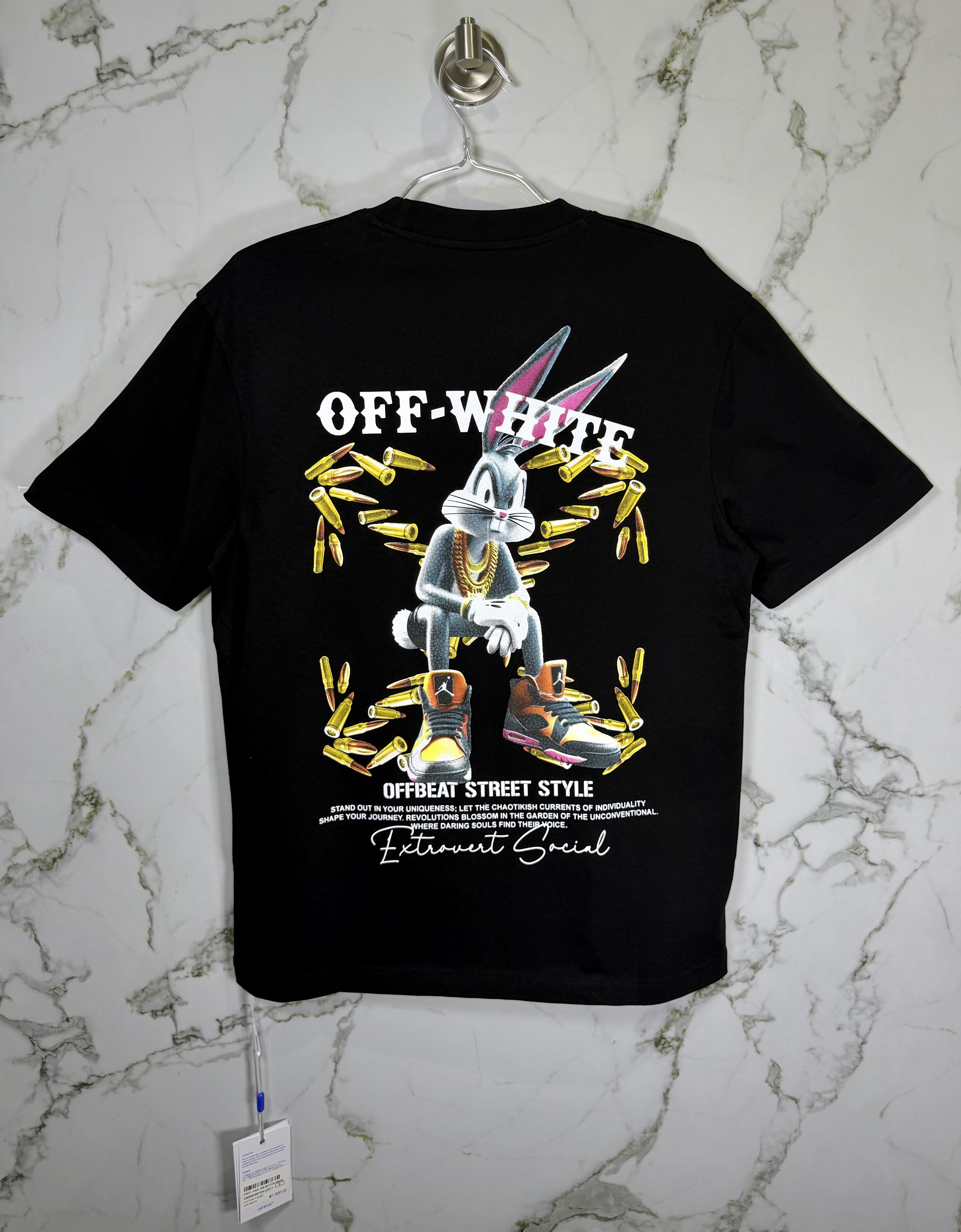 Playera 100% Algodón Off White Cuello Redondo