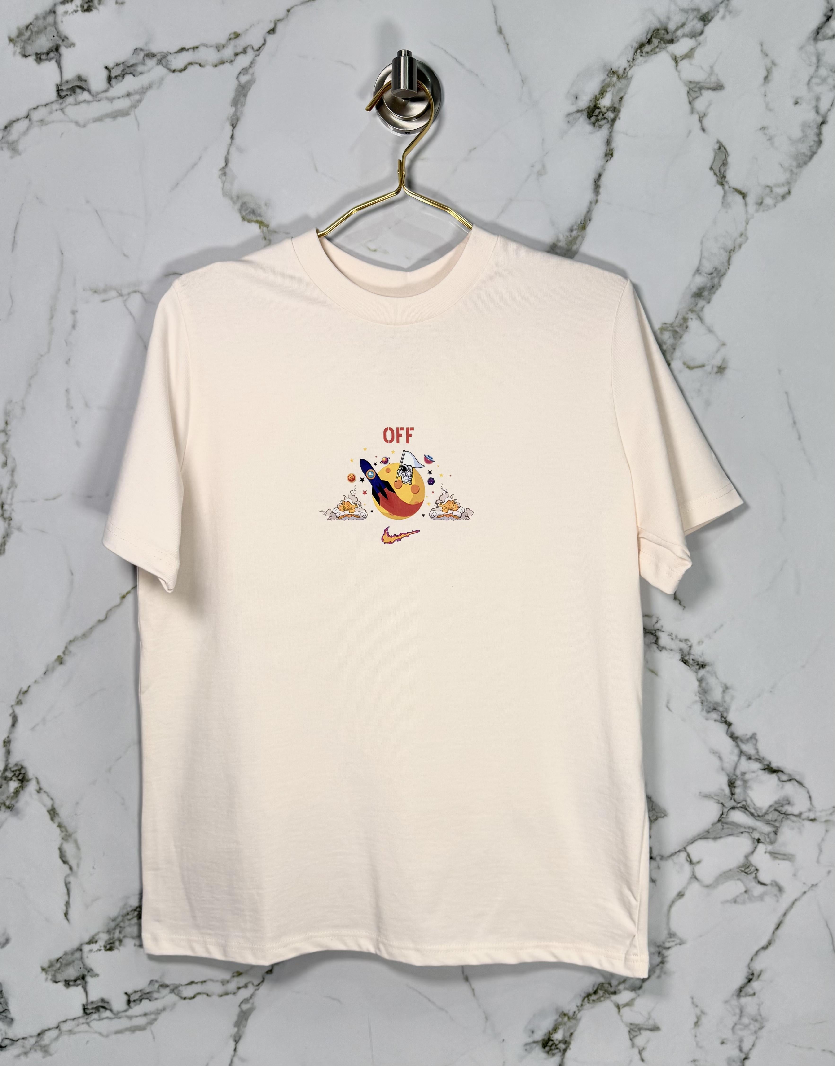Playera Calidad Alta Off White Cuello Redondo