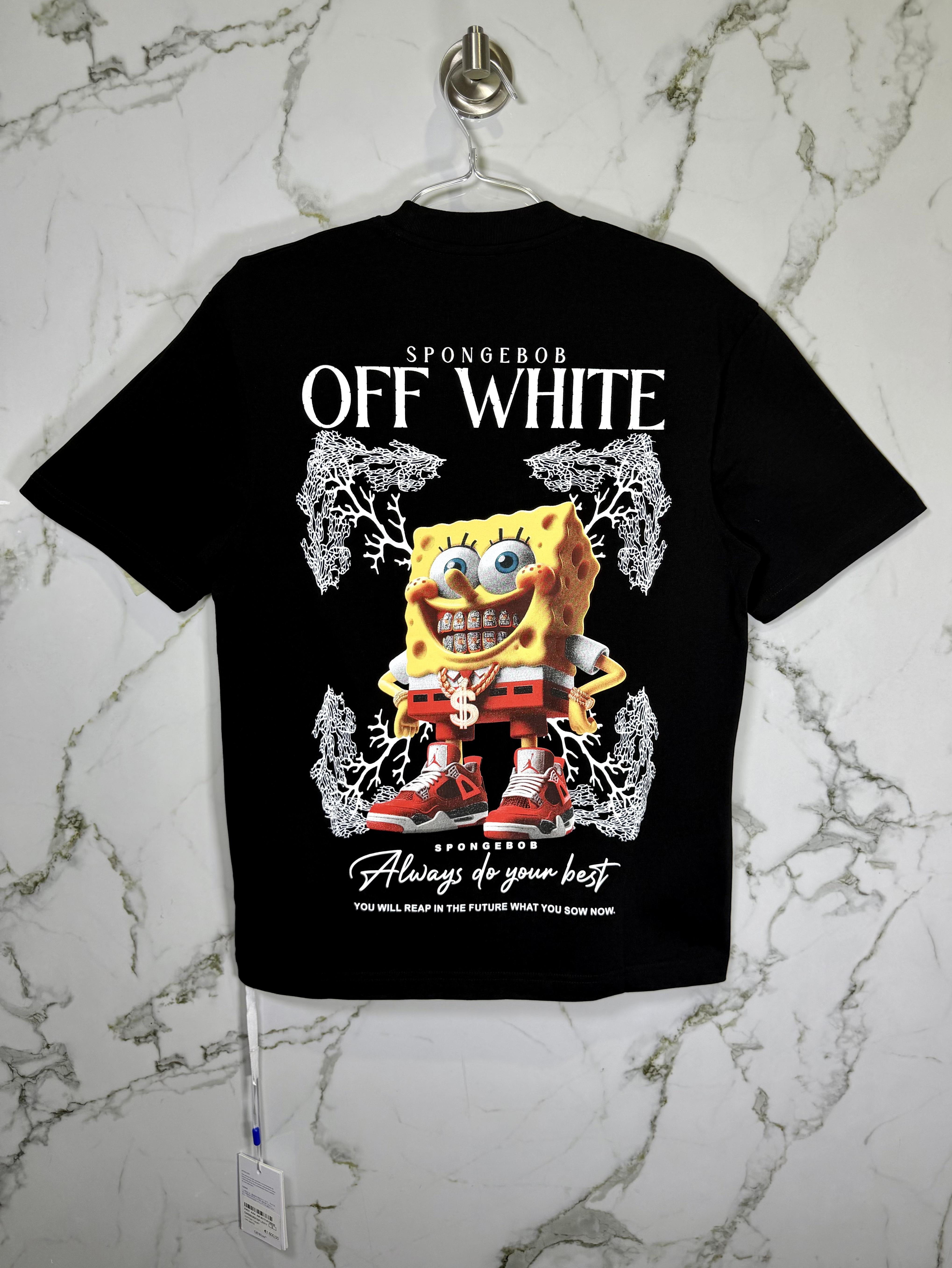 Playera 100% Algodón Off White Cuello Redondo