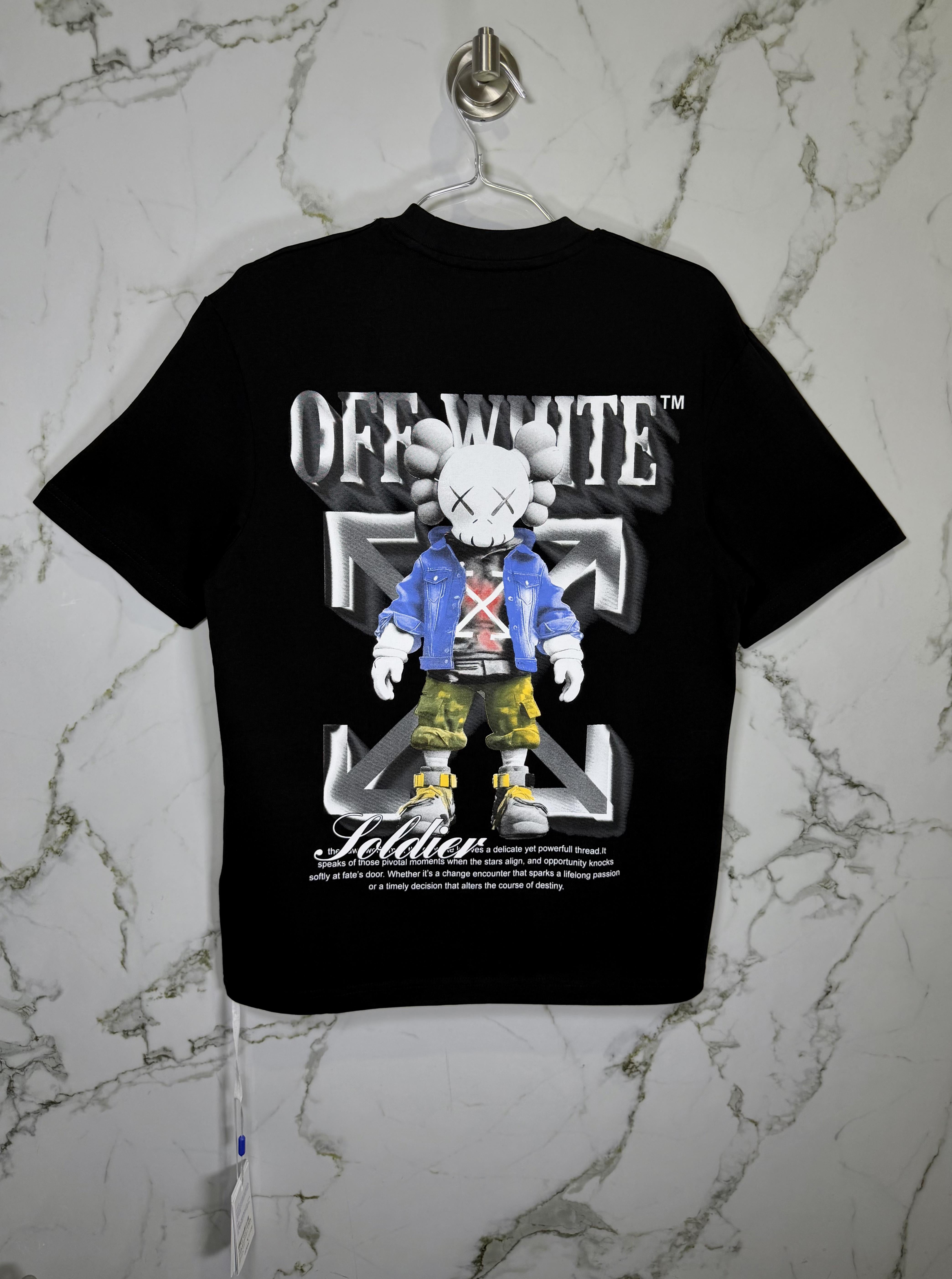Playera 100% Algodón Off White Cuello Redondo