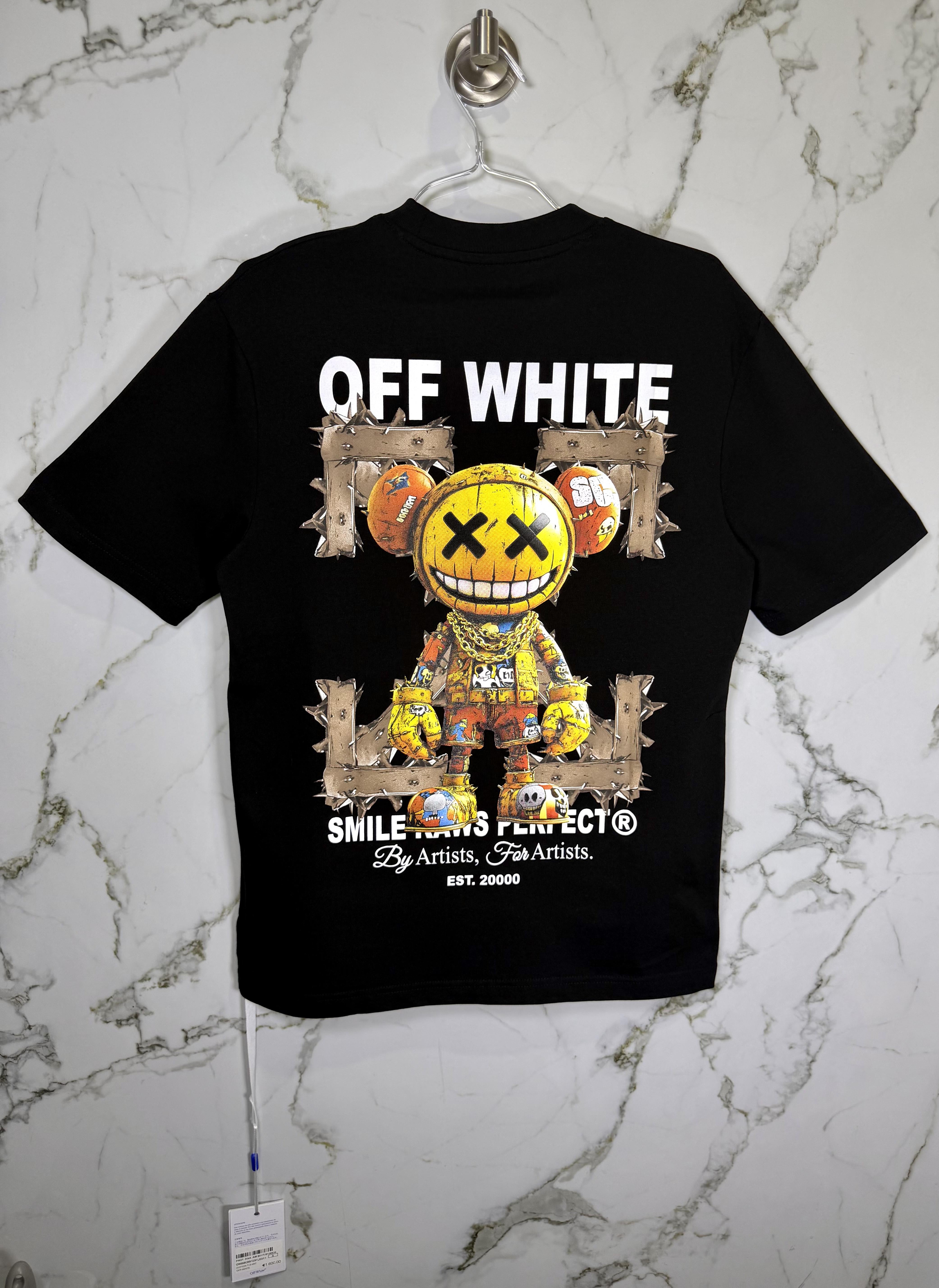 Playera 100% Algodón Off White Cuello Redondo
