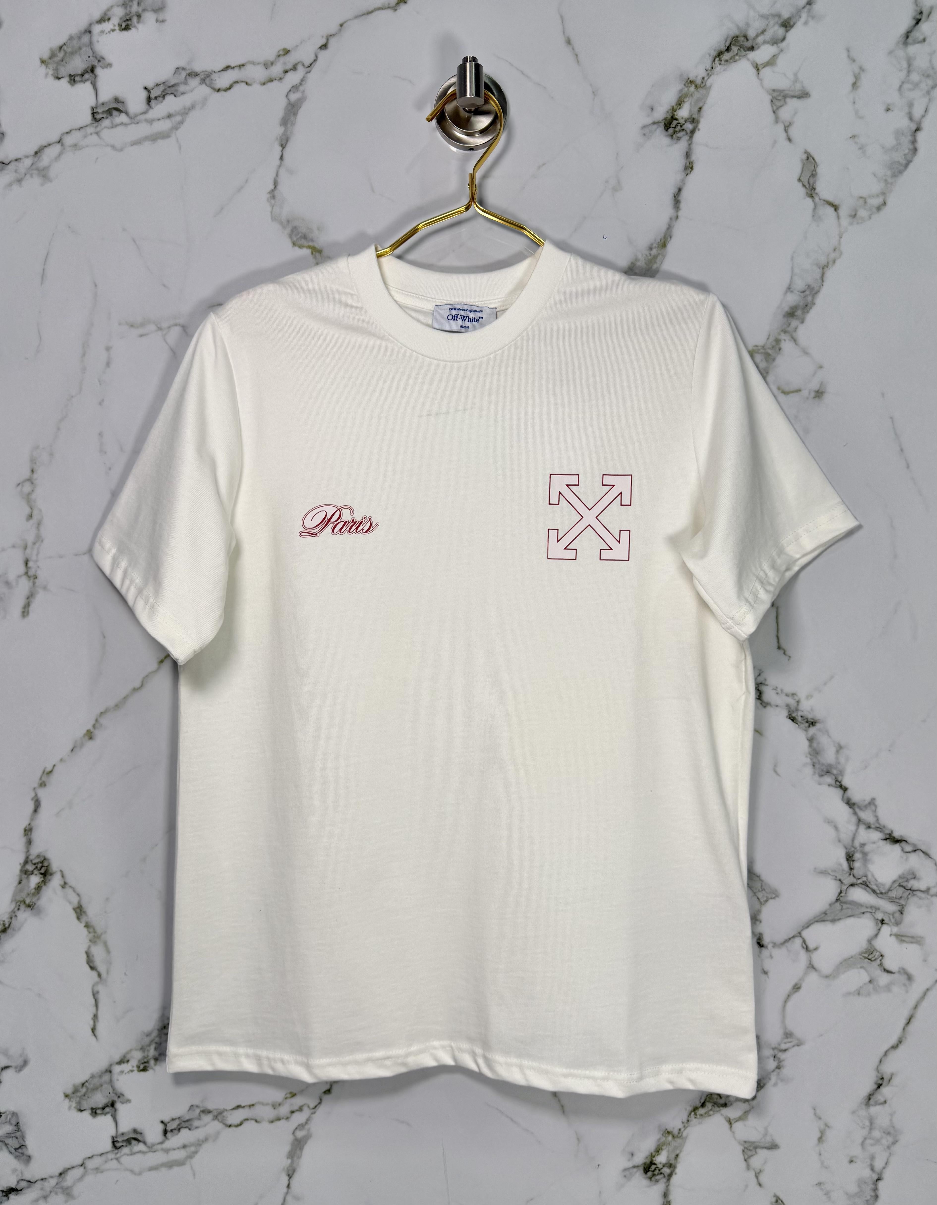 Playera Calidad Alta Off White Cuello Redondo