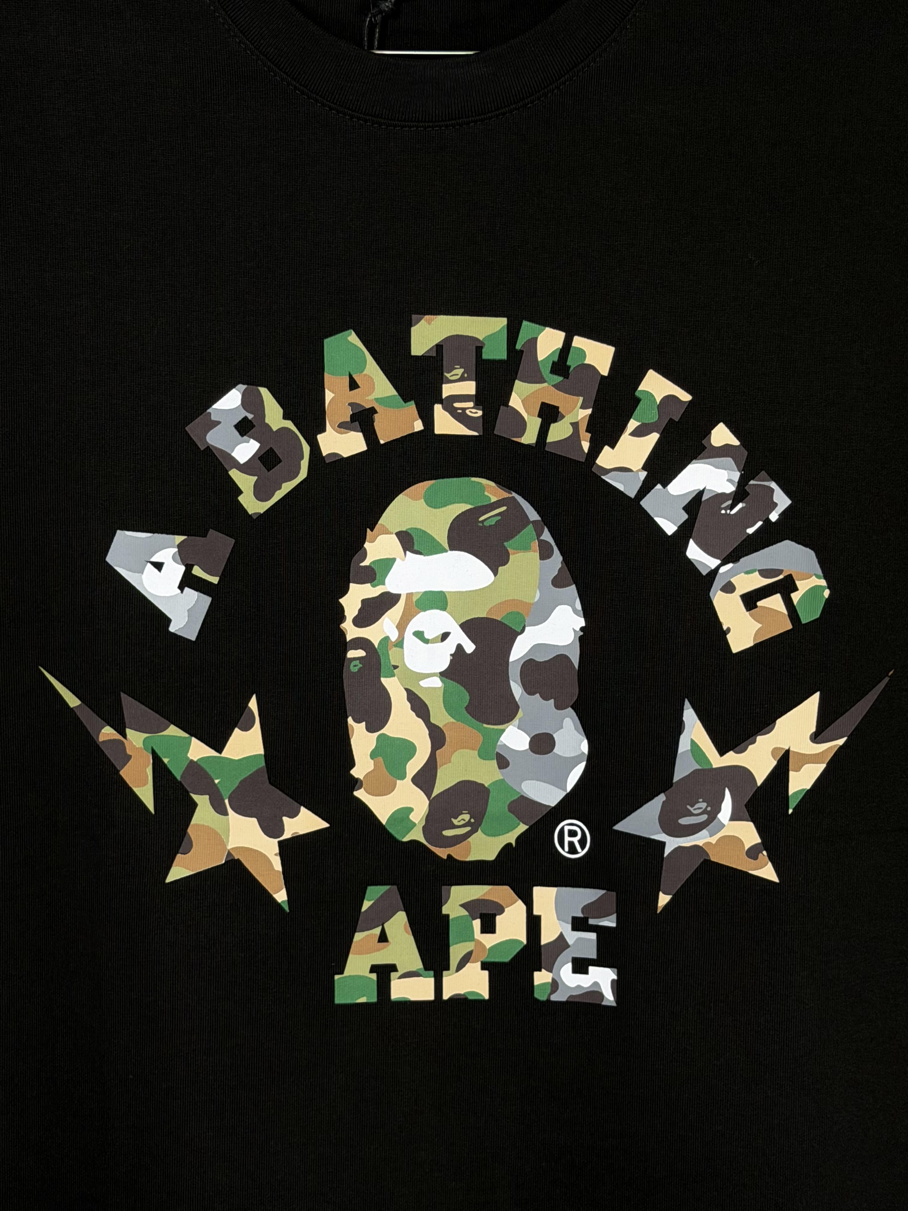 Playera 100% Algodón BAPE Cuello Redondo